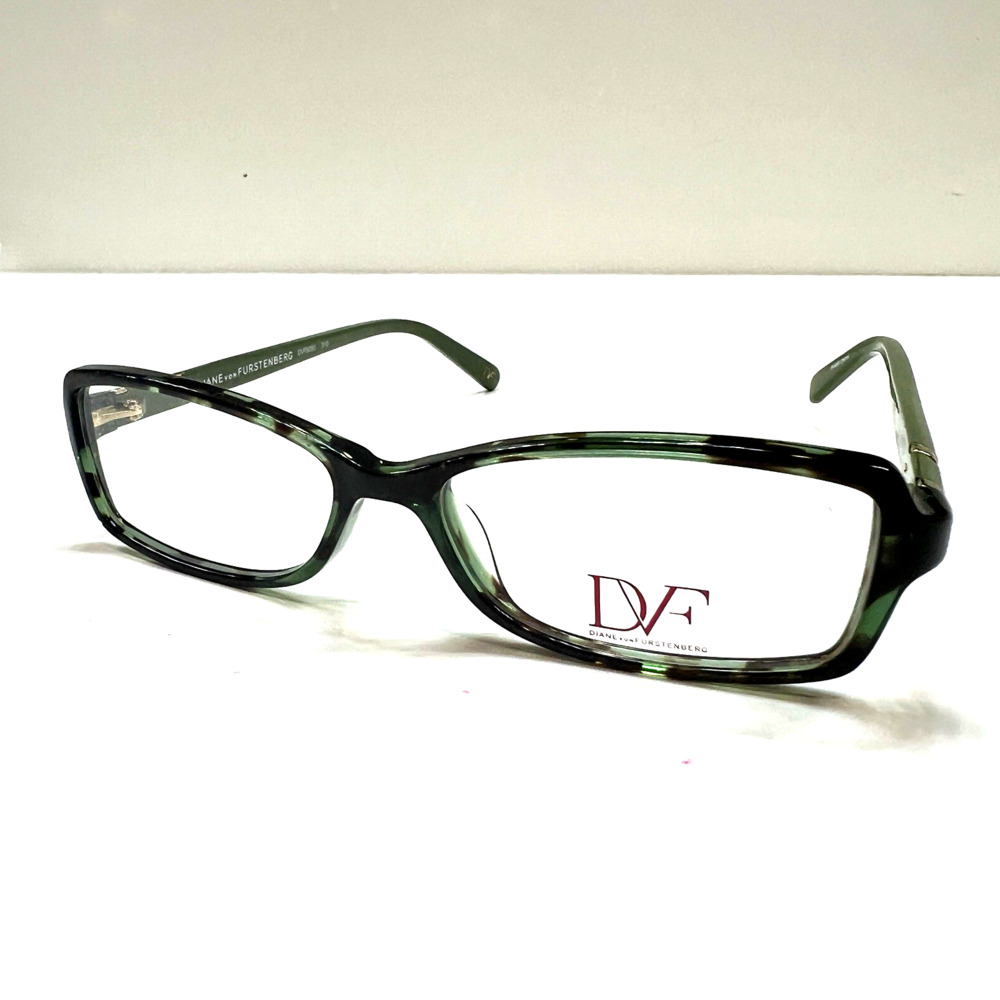 NEW Diane von Furstenberg DVF 5050 310 Translucent Green Marbled Frame 51-15-135